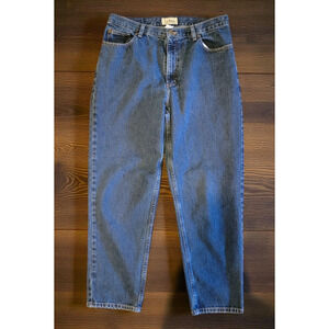 Womens L.L. Bean Classic Fit Straight Leg Jeans 16 Reg Blue Denim